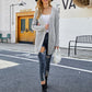 Bohemian Ribbed Solid Color Cardigan Sweater Jacket
