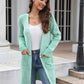 Bohemian Ribbed Solid Color Cardigan Sweater Jacket