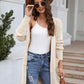 Bohemian Ribbed Solid Color Cardigan Sweater Jacket