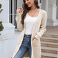 Bohemian Ribbed Solid Color Cardigan Sweater Jacket