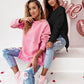 Bohemian Women's Casual Loose Long Sleeve Kangaroo Pocket Pullover Top