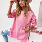 Bohemian Women's Casual Loose Long Sleeve Kangaroo Pocket Pullover Top