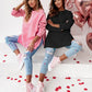 Bohemian Women's Casual Loose Long Sleeve Kangaroo Pocket Pullover Top
