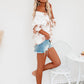 Bohemian V Neck Tie-Dye Print Long Sleeve Top