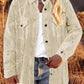 Bohemian Corduroy Lapel Button Up Casual Shirt