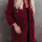 Bohemian Corduroy Lapel Button Up Casual Shirt