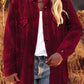 Bohemian Corduroy Lapel Button Up Casual Shirt