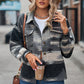 Boho Western Aztec Pattern Collared Pocket Jacket