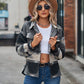 Boho Western Aztec Pattern Collared Pocket Jacket