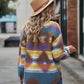 Boho Western Aztec Pattern Collared Pocket Jacket