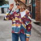 Boho Western Aztec Pattern Collared Pocket Jacket