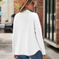 Bohemian Casual Waffle Knit Long Sleeve Pocket Shirt
