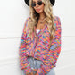 Bohemian Rainbow Bright Knit Cardigan Jacket