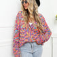 Bohemian Rainbow Bright Knit Cardigan Jacket
