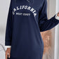 Bohemian California Flirty Long Sleeve Collared Sweater Dress