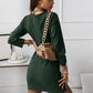 Boho Sexy V-Neck Long Sleeved Ruffle Wrap Mini Dress