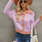 Bohemian Cropped Cable Knit Cardigan Sweater
