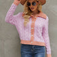 Bohemian Cropped Cable Knit Cardigan Sweater