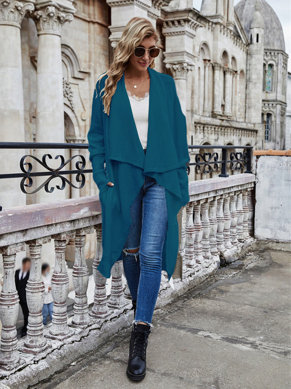 Bohemian Long Knitted Lapel Cardigan Duster Jacket