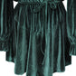 Bohemian Holiday Long Sleeve Surplice Wrap Velvet Dress