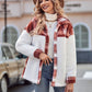 Bohemian Plaid Winter Soft Plush Women's Jacket