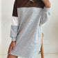 Bohemian Color Block Sporty Sweatshirt Dress