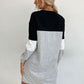 Bohemian Color Block Sporty Sweatshirt Dress