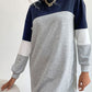 Bohemian Color Block Sporty Sweatshirt Dress