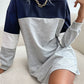 Bohemian Color Block Sporty Sweatshirt Dress