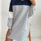 Bohemian Color Block Sporty Sweatshirt Dress