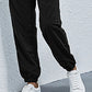 Bohemian Two-Piece Solid Color Crop Half Zip Top and Jogger Leisure Set