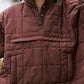 Bohemian Hooded Quilted Foldable Padded Pullover Long Sleeve Jacket