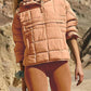 Bohemian Hooded Quilted Foldable Padded Pullover Long Sleeve Jacket