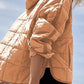 Bohemian Hooded Quilted Foldable Padded Pullover Long Sleeve Jacket