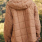 Bohemian Hooded Quilted Foldable Padded Pullover Long Sleeve Jacket