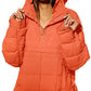 Bohemian Hooded Quilted Foldable Padded Pullover Long Sleeve Jacket