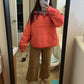 Bohemian Hooded Quilted Foldable Padded Pullover Long Sleeve Jacket
