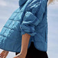 Bohemian Hooded Quilted Foldable Padded Pullover Long Sleeve Jacket