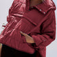 Bohemian Hooded Quilted Foldable Padded Pullover Long Sleeve Jacket