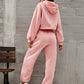 Bohemian Pink Crop Hoody and High Waist Sweat Pants Set